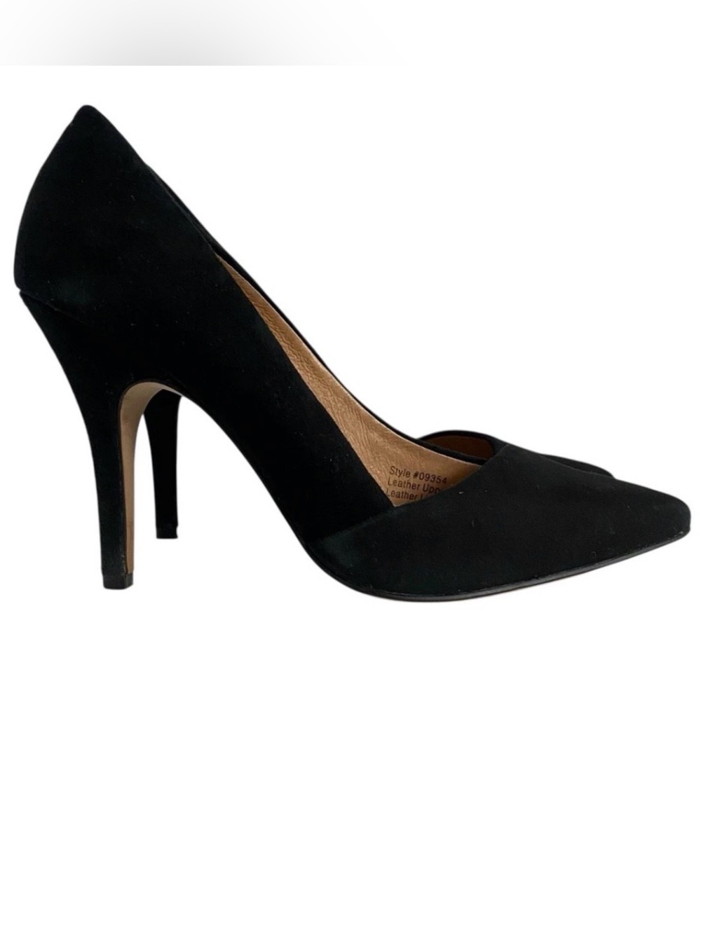 Madewell Mira Black Pointed-Toe Suede Stiletto Pumps